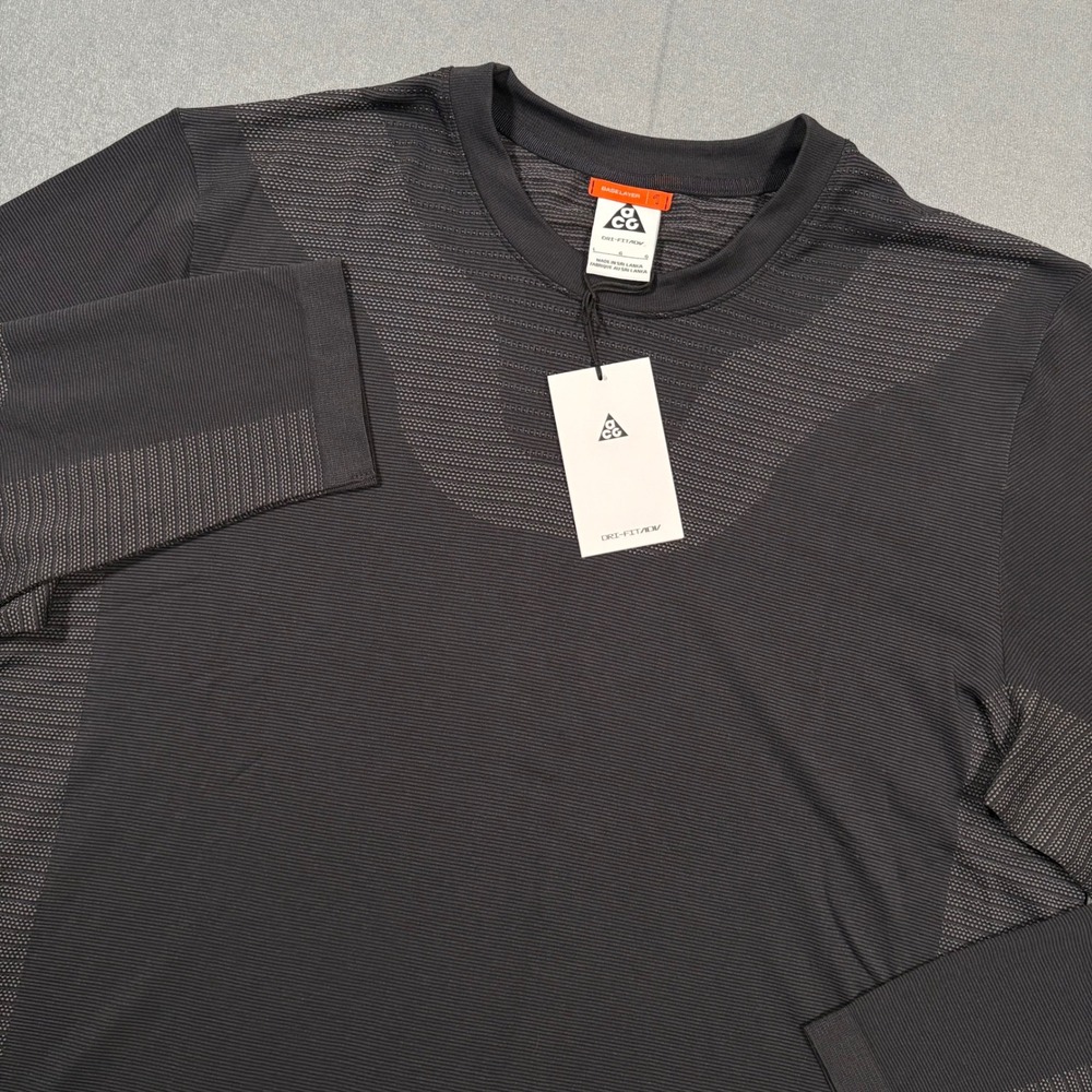 Nike ACG 'Delta River' Dri-FIT ADV Long Sleeve Base Layer Large Black Gray